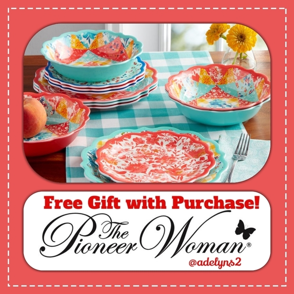 The Pioneer Woman Other - 🌺 New Pioneer Woman Patchwork Medley 12-Piece Melamine Dinnerware Set